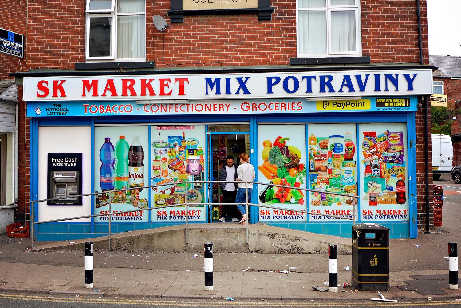 A grocery shop with Slovak products in the heart of Page Hall area in Sheffield.