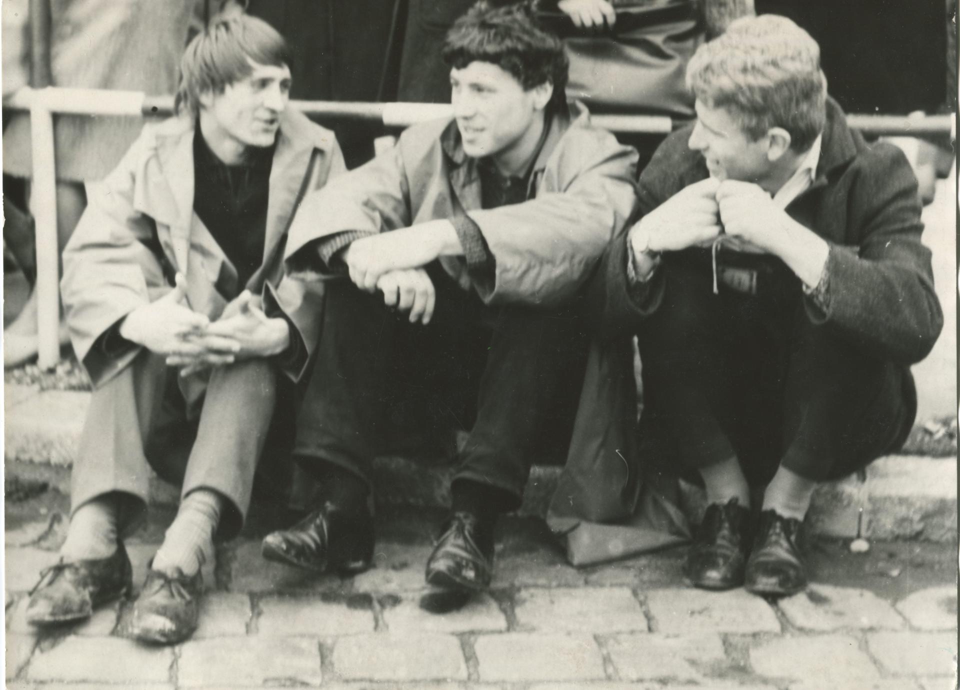 Na fotografii zľava: Otis Laubert, Fero Maličký a Sväťo Mydlo okolo r.1964-1965.