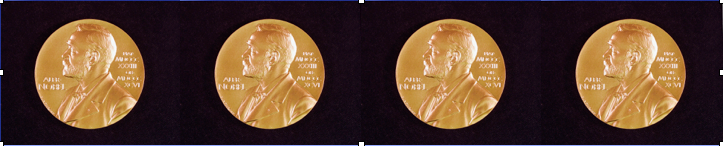 Obrázok 2: Nobelove ceny za medicínu, fyziku, chémiu a mier (zmenšené).