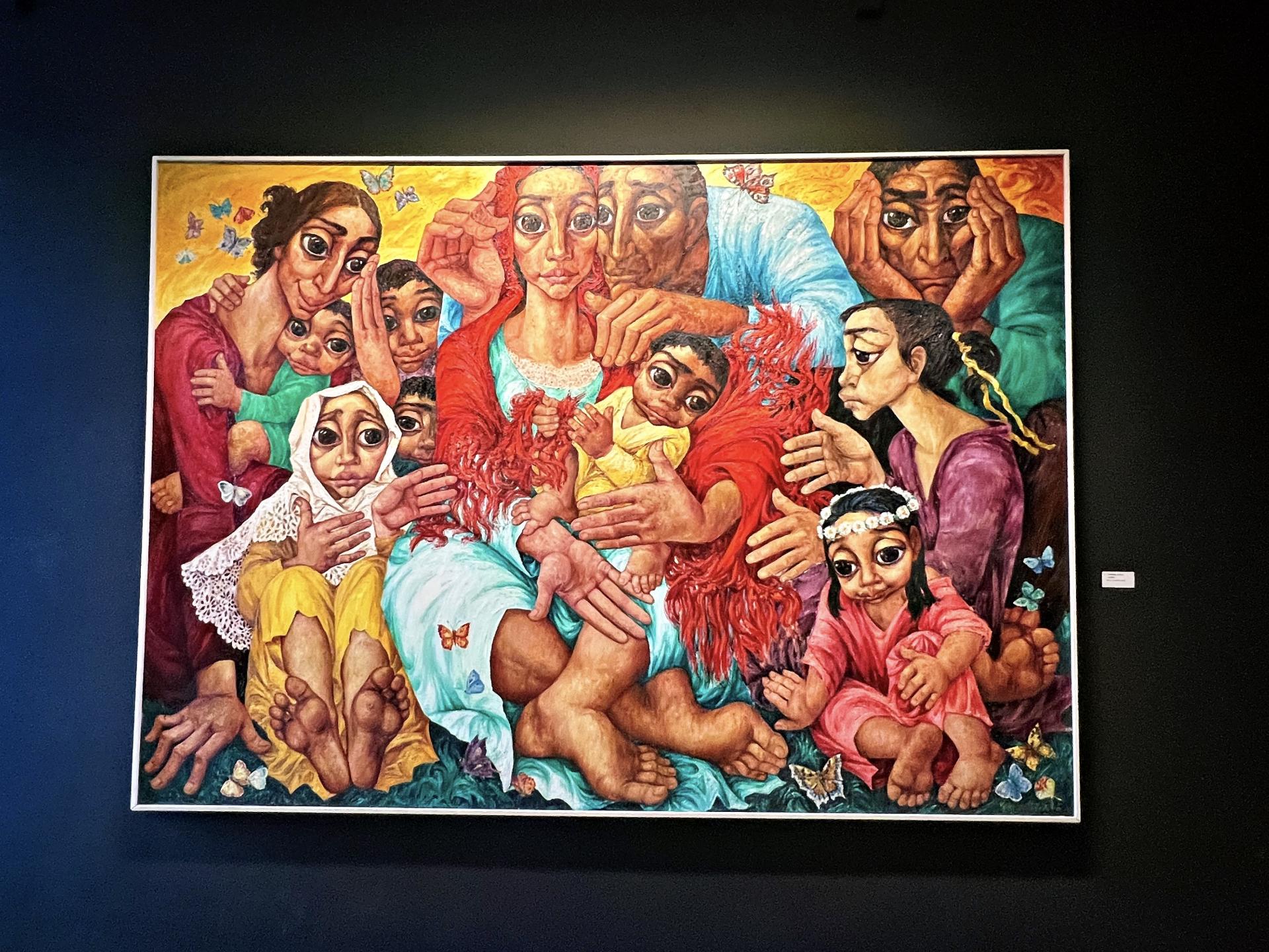 Obraz Míly Doleželovej v stálej expozícii v Univerzitnom centre Masarykovej univerzity v Telči.