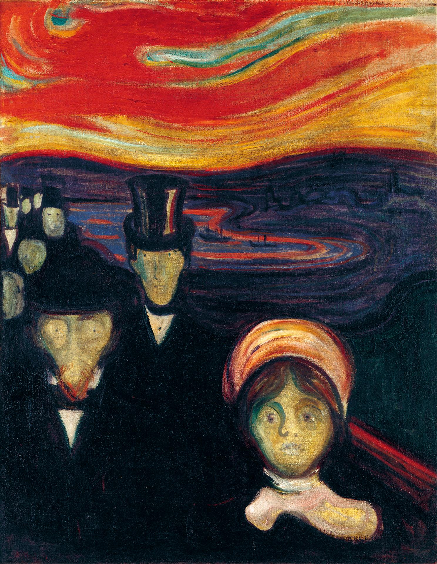 Úzkosť. Edvard Munch, 1894.