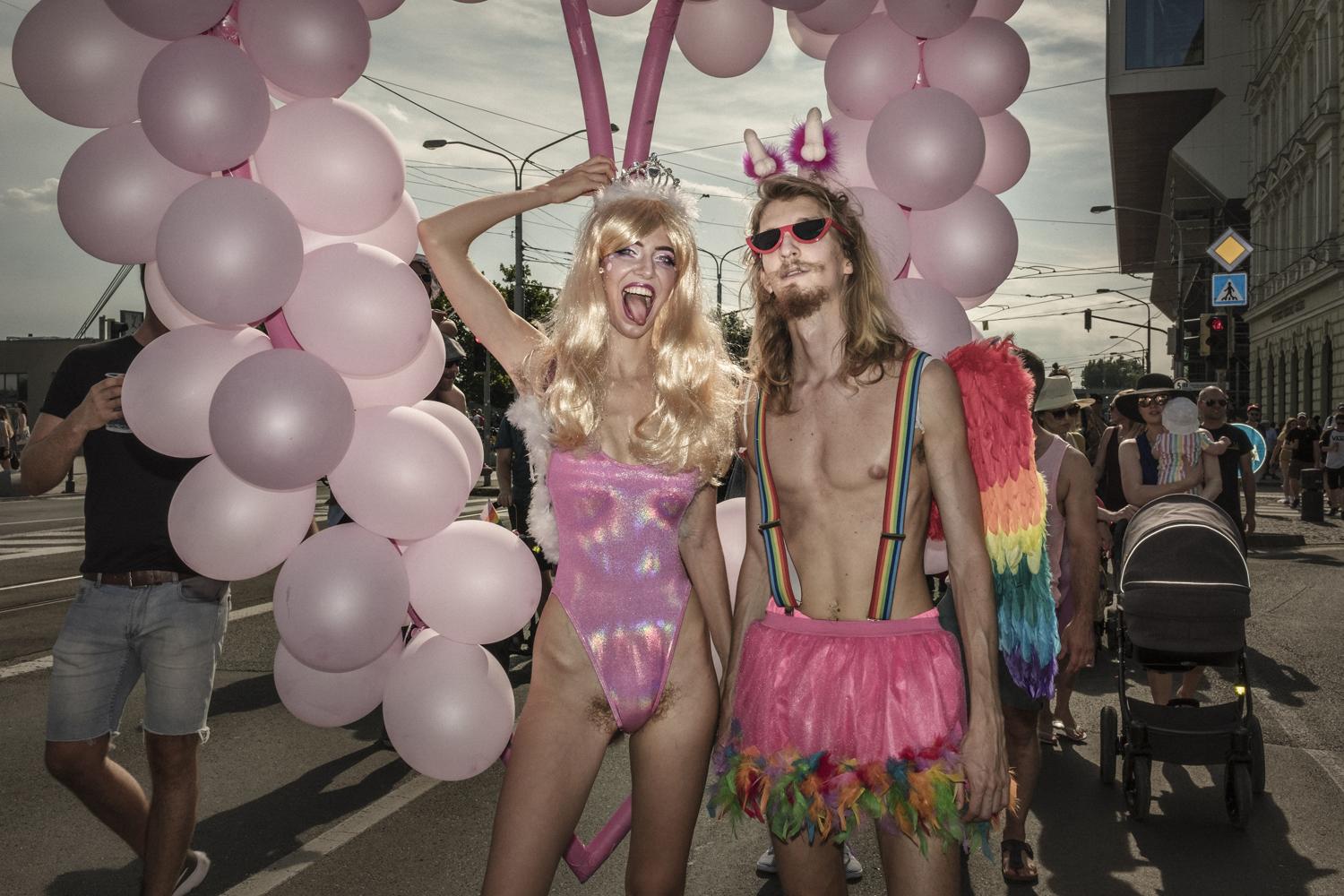 Bratislava 20. júl 2019: Druhý pochod, Dúhový Pride, volal po základných ľudských právach na slobodný život pre každého občana našej krajiny bez ohľadu na sexuálnu orientáciu.