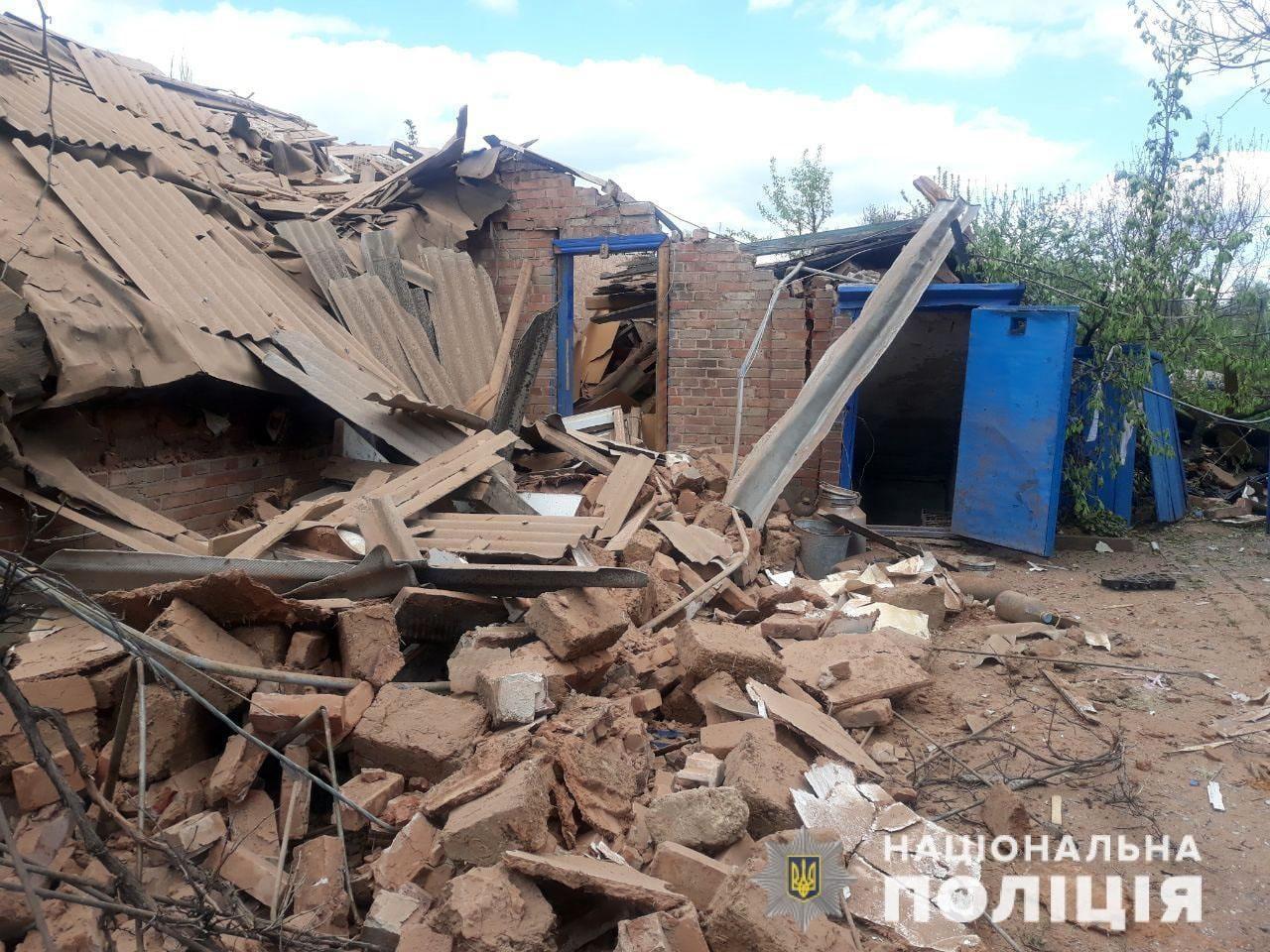 Zbombardované časti doneckého regiónu. Polícia tu zaznamenala až 11 ruských útokov počas včerajšieho dňa.