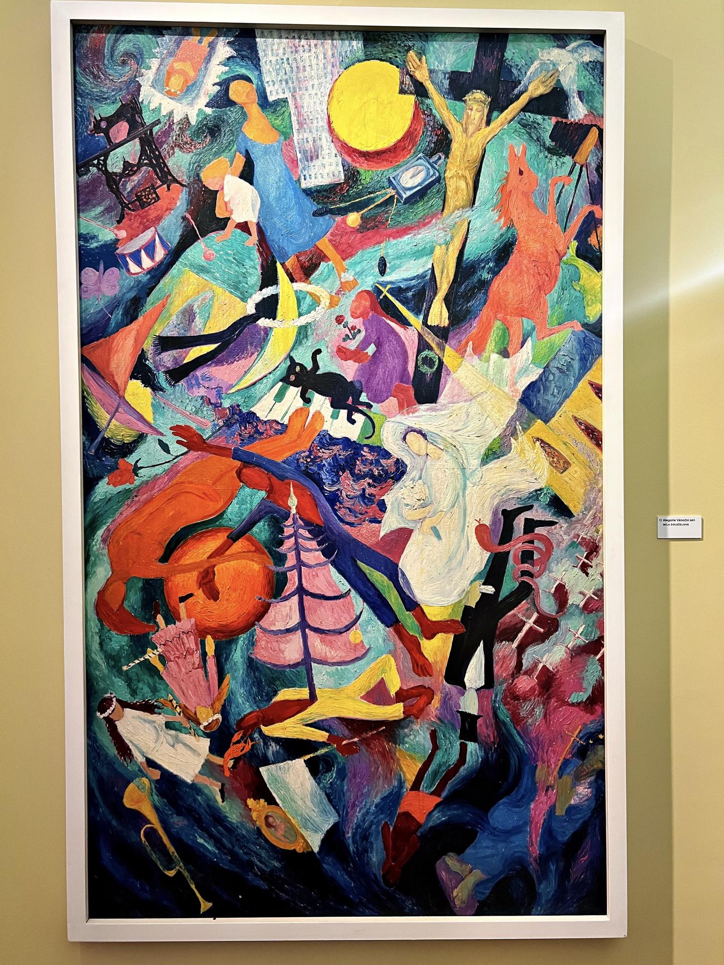 Obraz Míly Doleželovej v stálej expozícii v Univerzitnom centre Masarykovej univerzity v Telči.