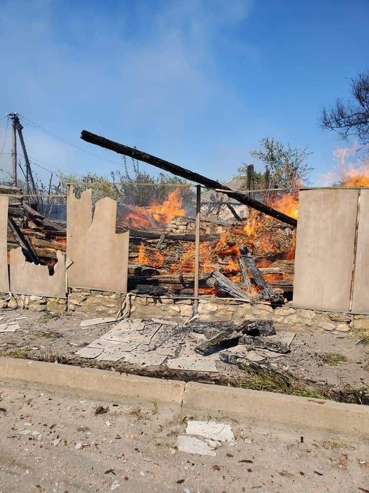 Luhanská oblasť. Následky ostreľovania ruskou armádou