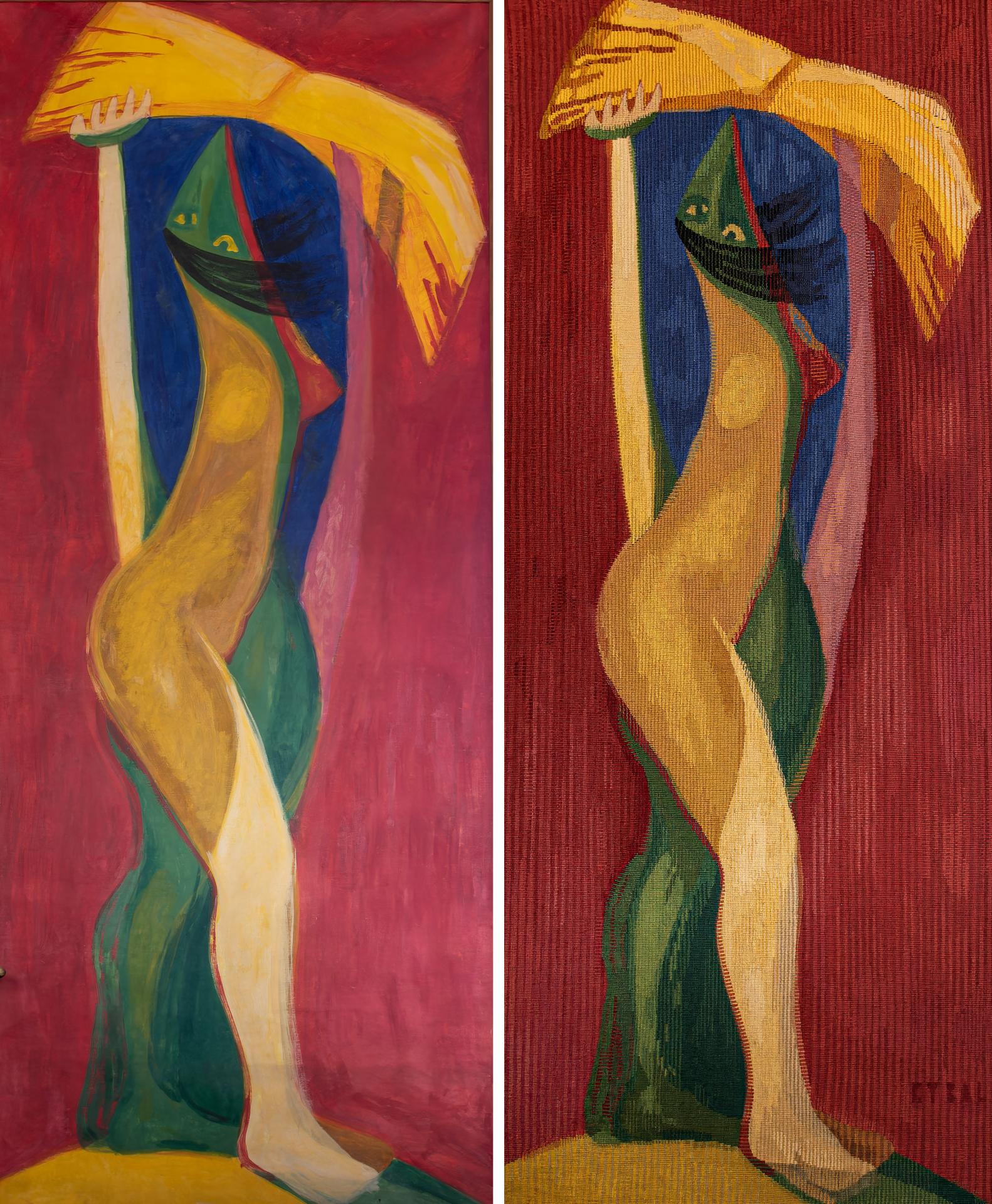 Antonín Kybal – Jaro, originál a jeho gobelínová transformácia.