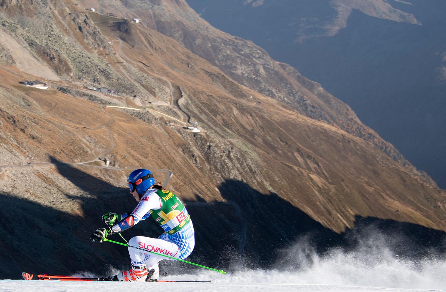 26. október 2019 Sölden, Rakúsko: Petra Vlhová počas ženského obrovského slalomu na pretekoch Svetového pohára v alpskom lyžovaní. Slovenka obsadila v sezóne 2018–19 celkové druhé miesta v slalome, v obrovskom slalome aj v absolútnom poradí.