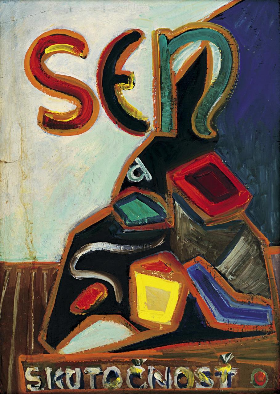 Ján Mudroch: Návrh na obálku zborníka slovenských nadrealistov, 1940, SNG.