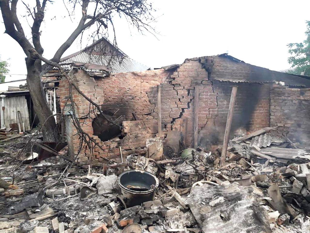 Huliaipole v Záporožskej oblasti. Bolo tu poškodených a zničených viac ako 50 budov (1).