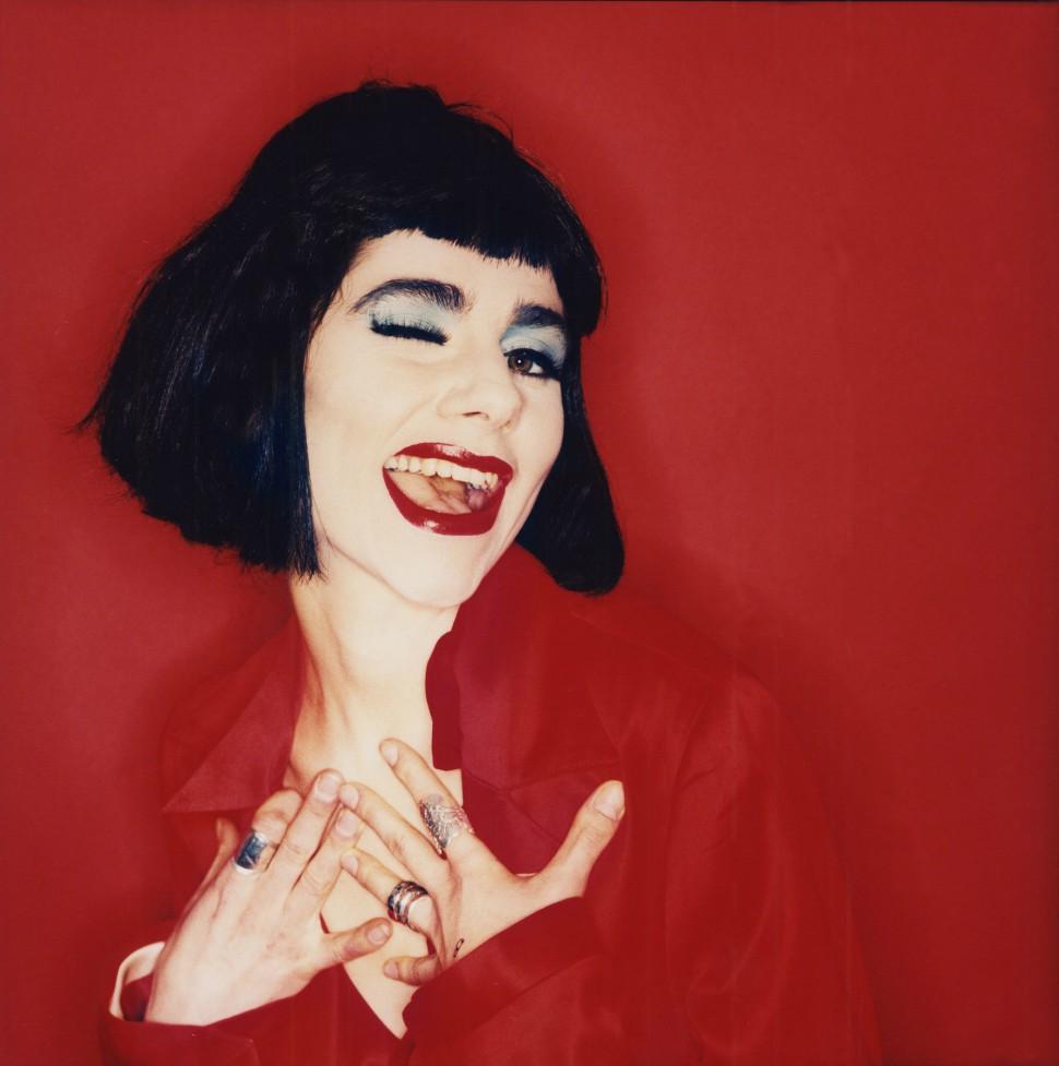 PJ Harvey na promo fotografii z roku 1995 k albumu To Bring You My Love. Bola to prvá LP, ktorú jej spoluprodukoval dvorný spolupracovník John Parish.