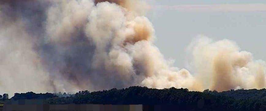 V Sumskom regióne horel les ako následok ruskej paľby