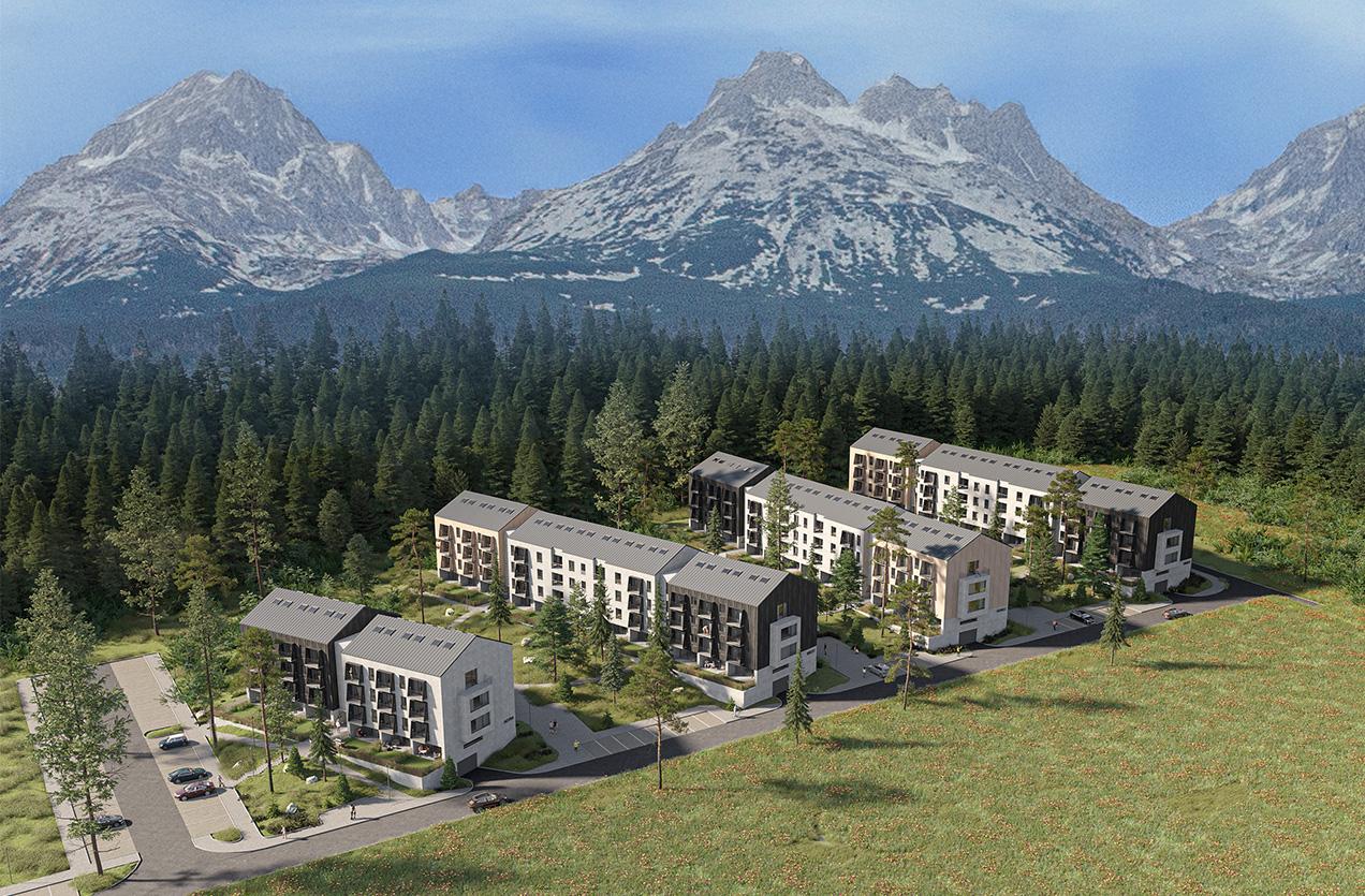 Vizualizácia rezortu 1. etapy.