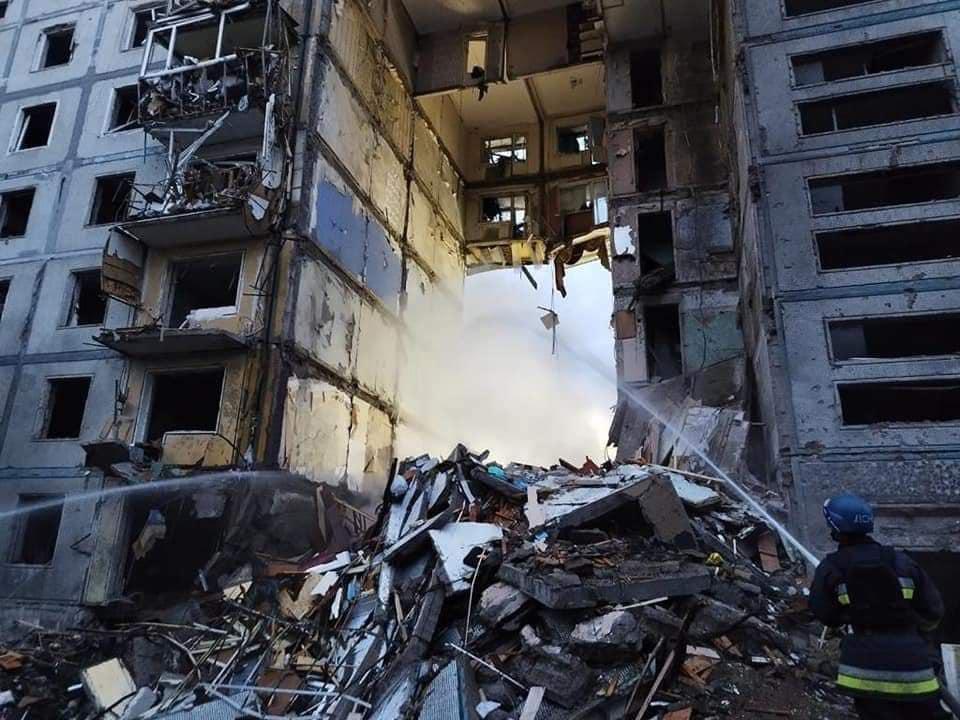 Záporožie, Výšková budova po raketovom útoku