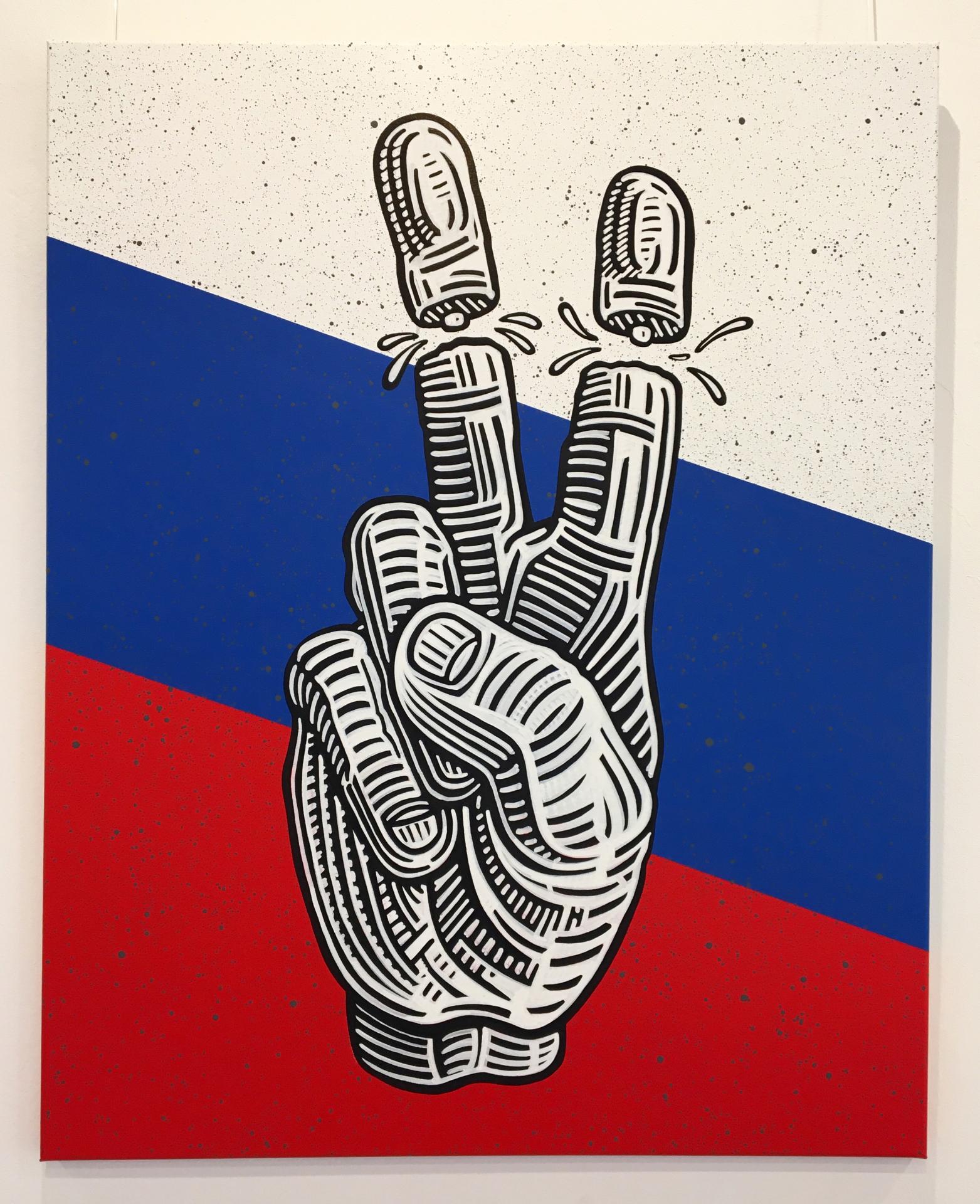 „89“, 2018, kombinovaná technika na plátne