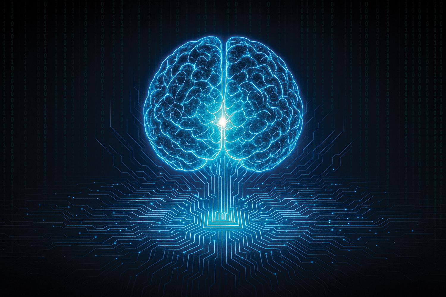 Ilustrácia ChatGPT k časti o P (Pre-trained). Inšpiráciou pre počítačové neurónové siete bol ľudský mozog.