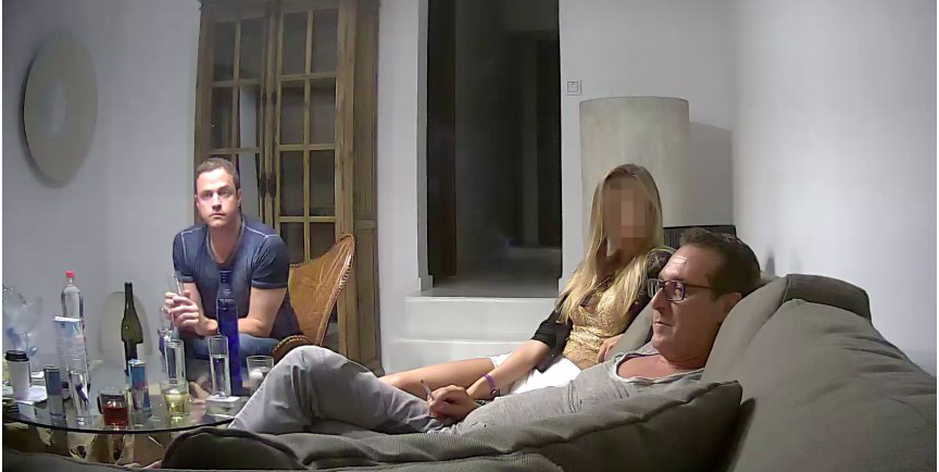 Záber z videa, ktoré spustilo vládnu krízu v Rakúsku. 