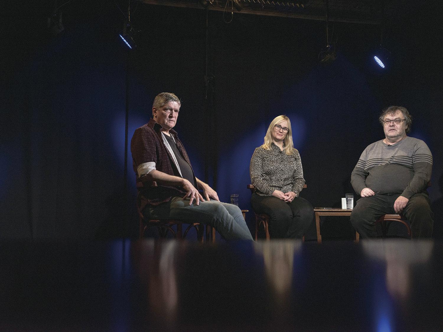 Šéfredaktor časopisu .týždeň Štefan Hríb, zástupkyňa šéfredaktora Marína Gálisová a redaktor Martin Mojžiš.