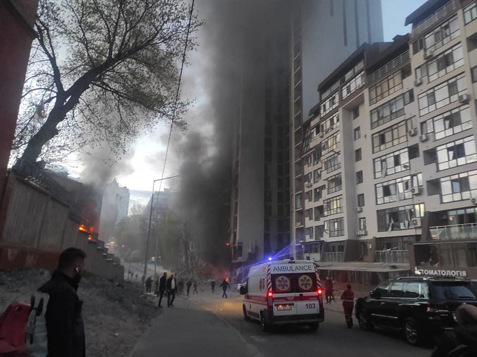 Kyjev po útoku zo štvrtka 28.4. 2022