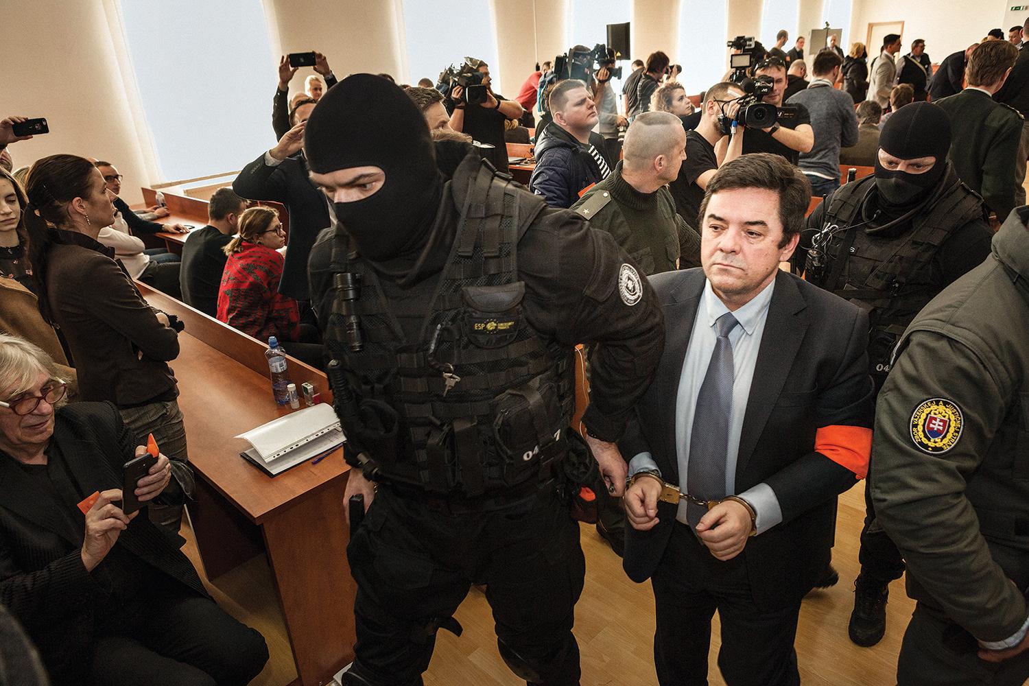 20. január 2020, Pezinok: Podnikateľ Marian Kočner na hlavnom pojednávaní Špecializovaného trestného súdu v kauze vraždy Jána Kuciaka a Martiny Kušnírovej.