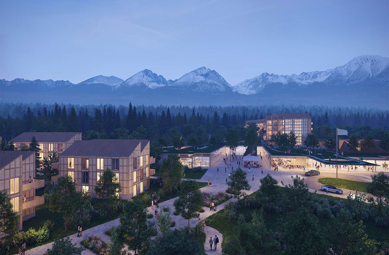 VI GROUP – vizuál víťaza architektonickej súťaže GERLACH REZORT