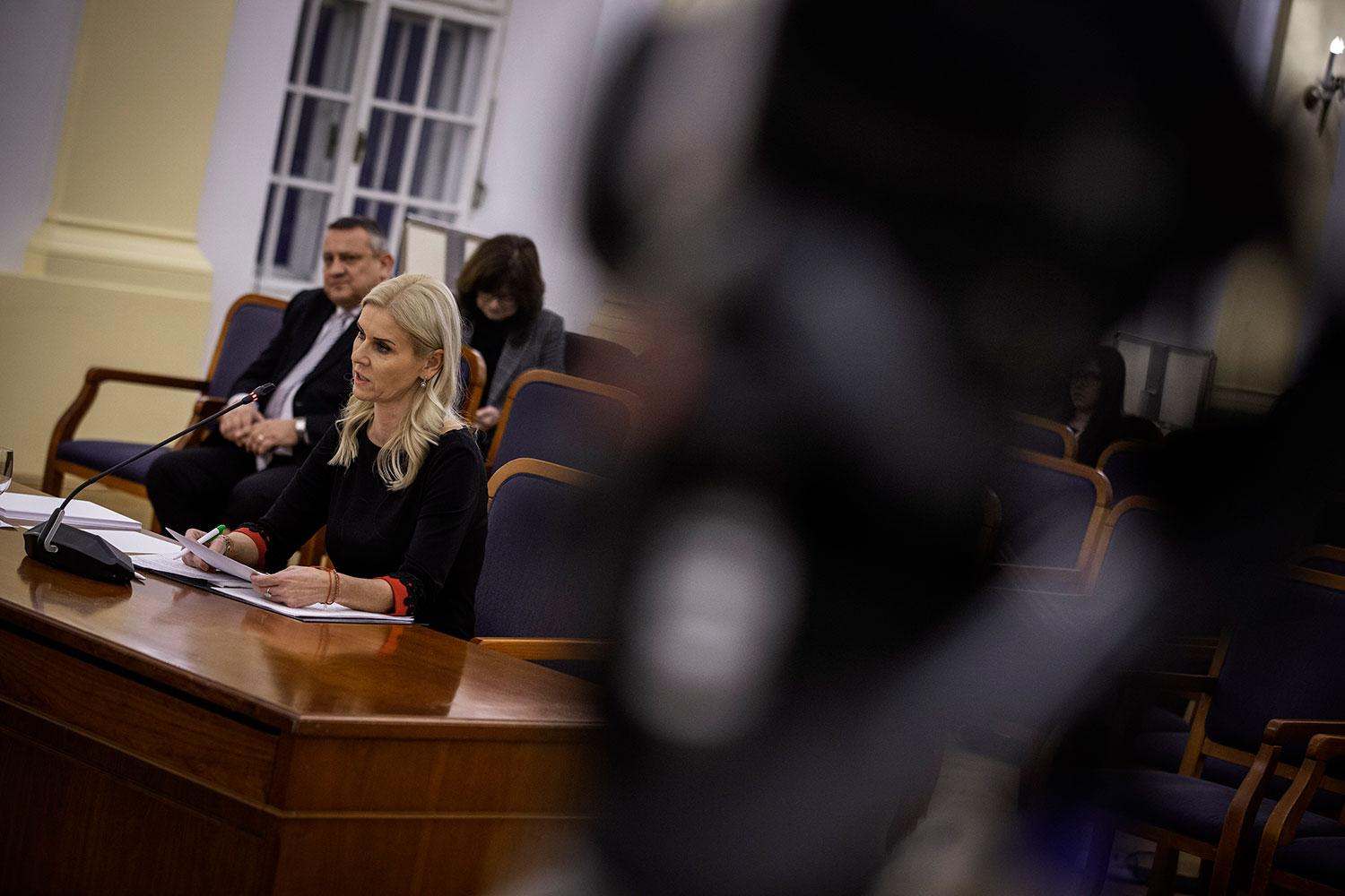 23. január 2019: Štátna tajomníčka Monika Jankovská ako kandidátka na sudkyňu Ústavného súdu pred výborom.