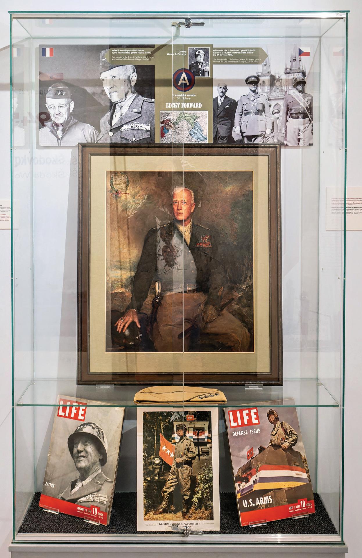 Pohľad do inštalácie v múzeu Patton Memorial Pilsen. 