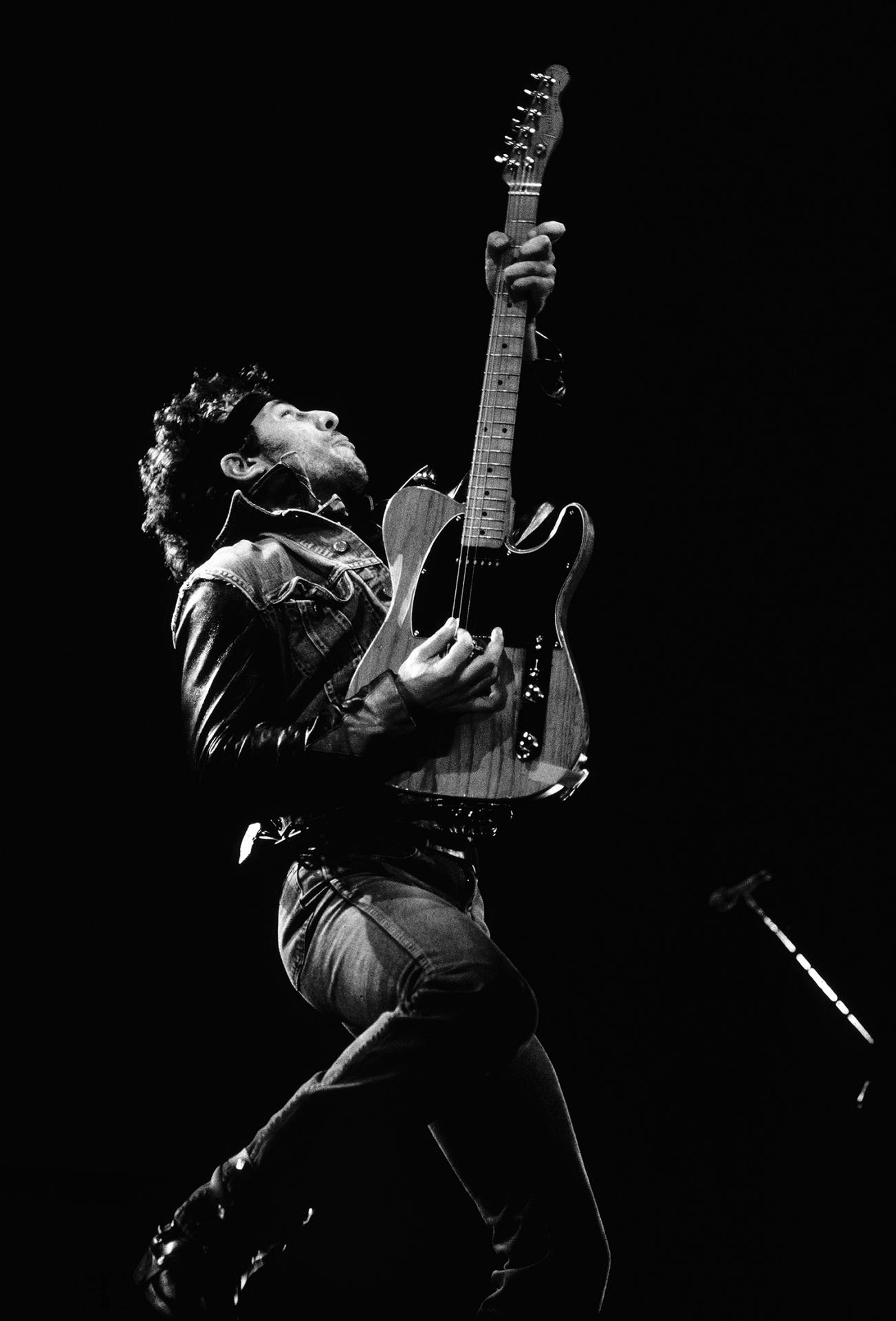 2. október 1985 v Los Angeles, USA: Bruce Springsteen a Fender Telecaster na turné Born in the U.S.A.