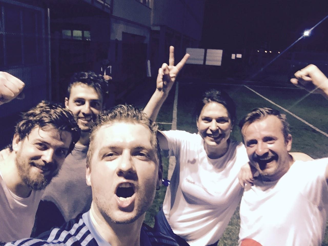 Momentka z osláv: zľava Štefan Bugan, Ján Magušin, Michal Magušin, Ada Šimšíková, Ondrej Grenčík.