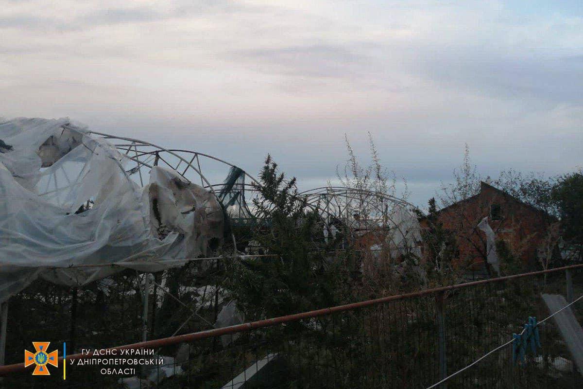 Zničená farma v Dnepropetrovsku