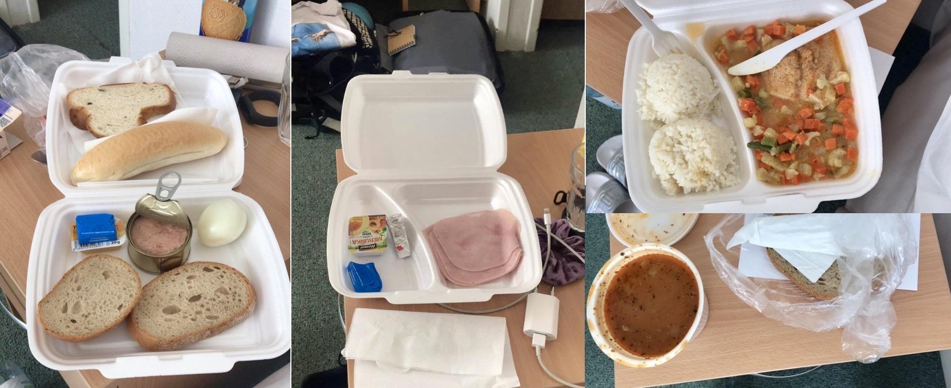 Dobrovoľní hasiči nosia ľuďom na izby raňajky, obedy aj večere. Zabalené jedlo vždy položia pred dvere, zaklopú a odídu.