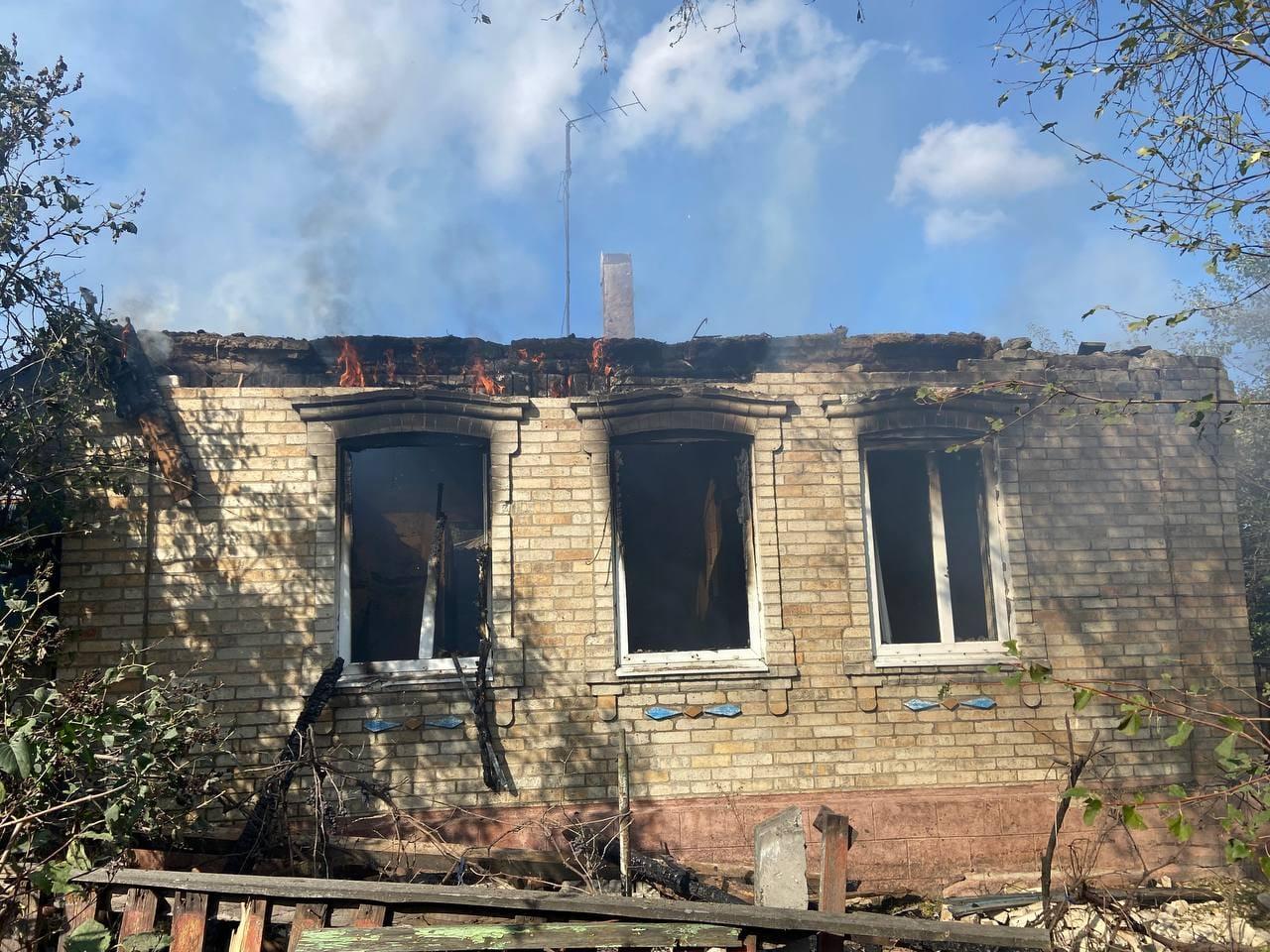 Súkromné domy po ostreľovaní, Kurachovo v Donecku