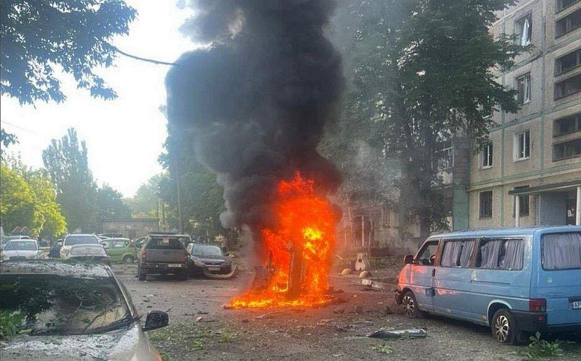 Následky ruského útoku na Záporožie, 6. 6. 2026.