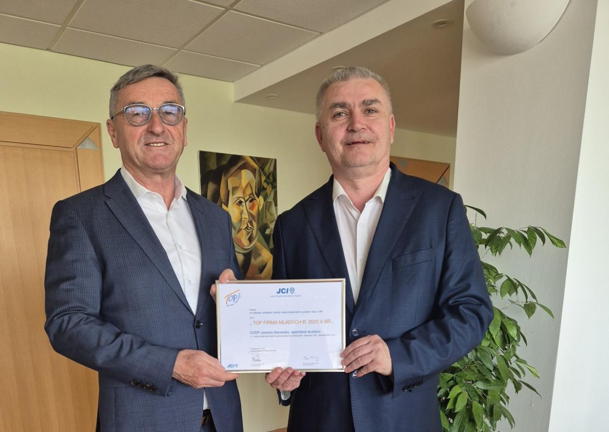 Opäť bodujeme u mladých. COOP Jednota je TOP firma mladých 2025