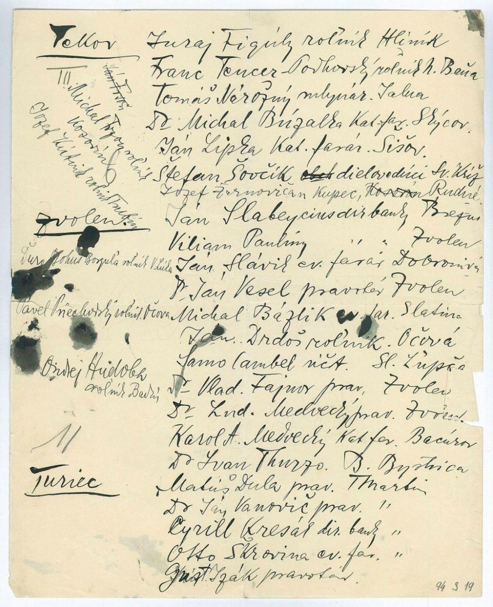 Elity Slovenskej národnej rady