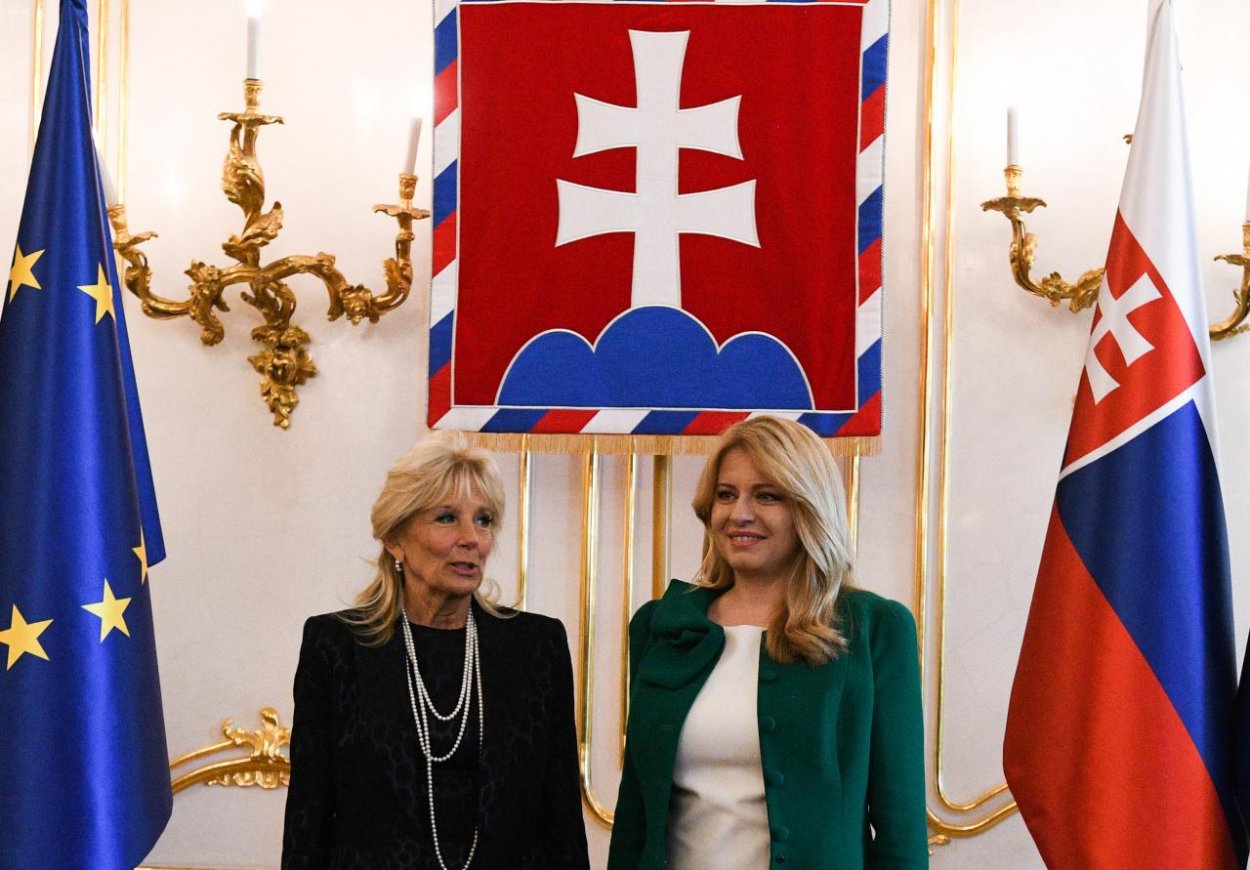 Prezidentka Zuzana Čaputová prijala prvú dámu USA