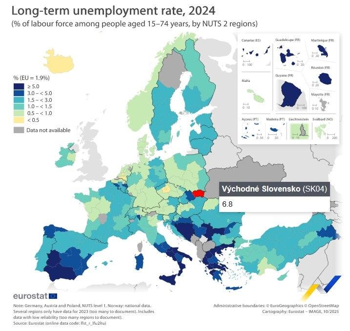Dáta bez pátosu: Dlhodobá nezamestnanosť a detská úmrtnosť: Východ Slovenska