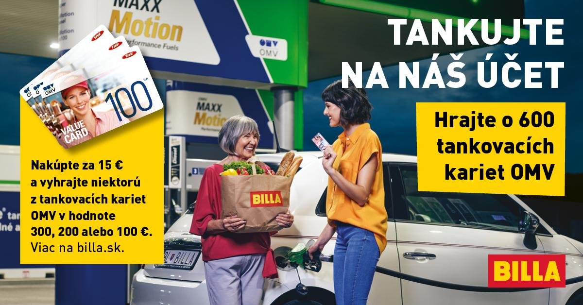 BILLA spustila novú spotrebiteľskú súťaž o 600 tankovacích kariet