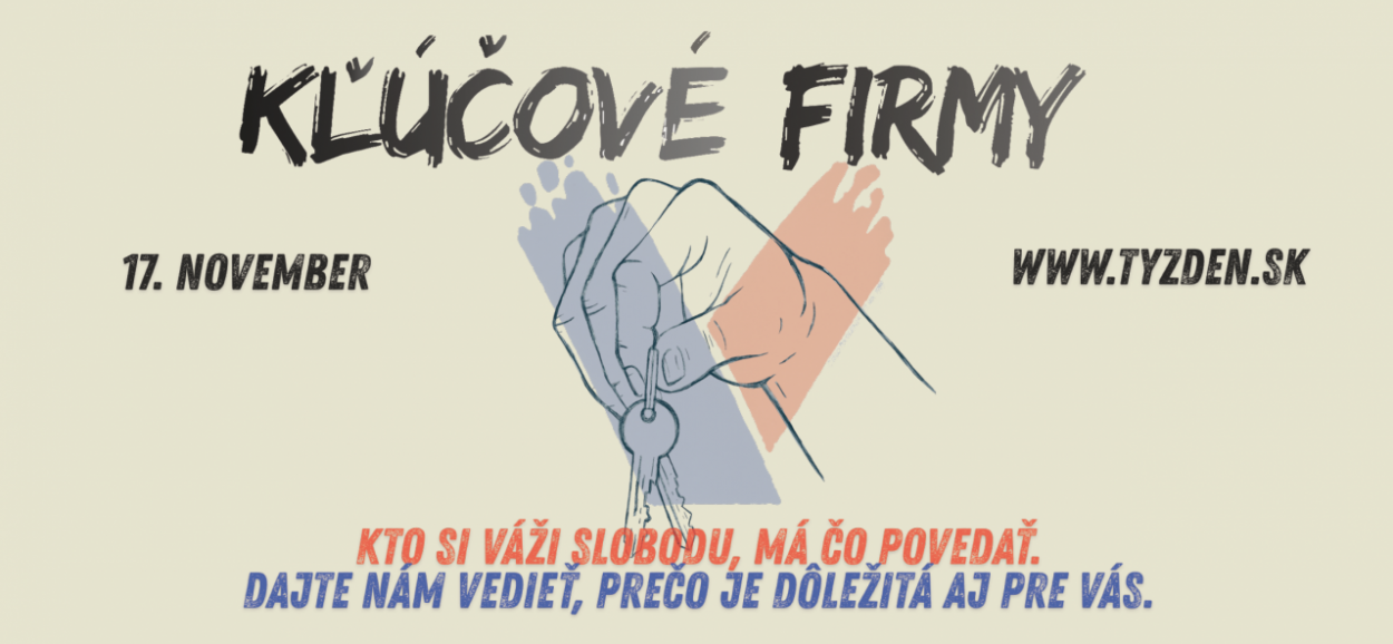 Kľúčové firmy a inštitúcie k 17. novembru