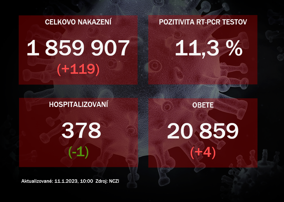 Koronavírus ONLINE: PCR testy v utorok potvrdili 119 pozitívnych