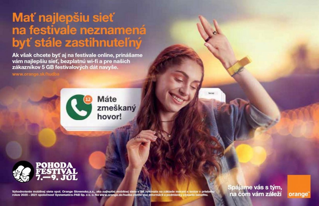 Orange návštevníkom Pohody poskytne najlepšiu sieť aj možnosť odovzdať staré mobily