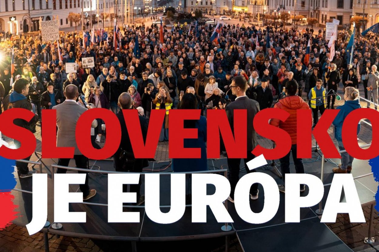 Protestné zhromaždenie v Banskej Bystrici 4. 4. 2025