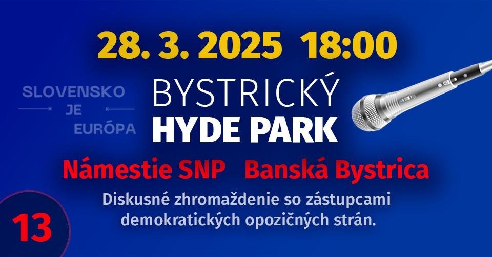 Občiansky protest v Banskej Bystrici dňa 28. 3. 2025