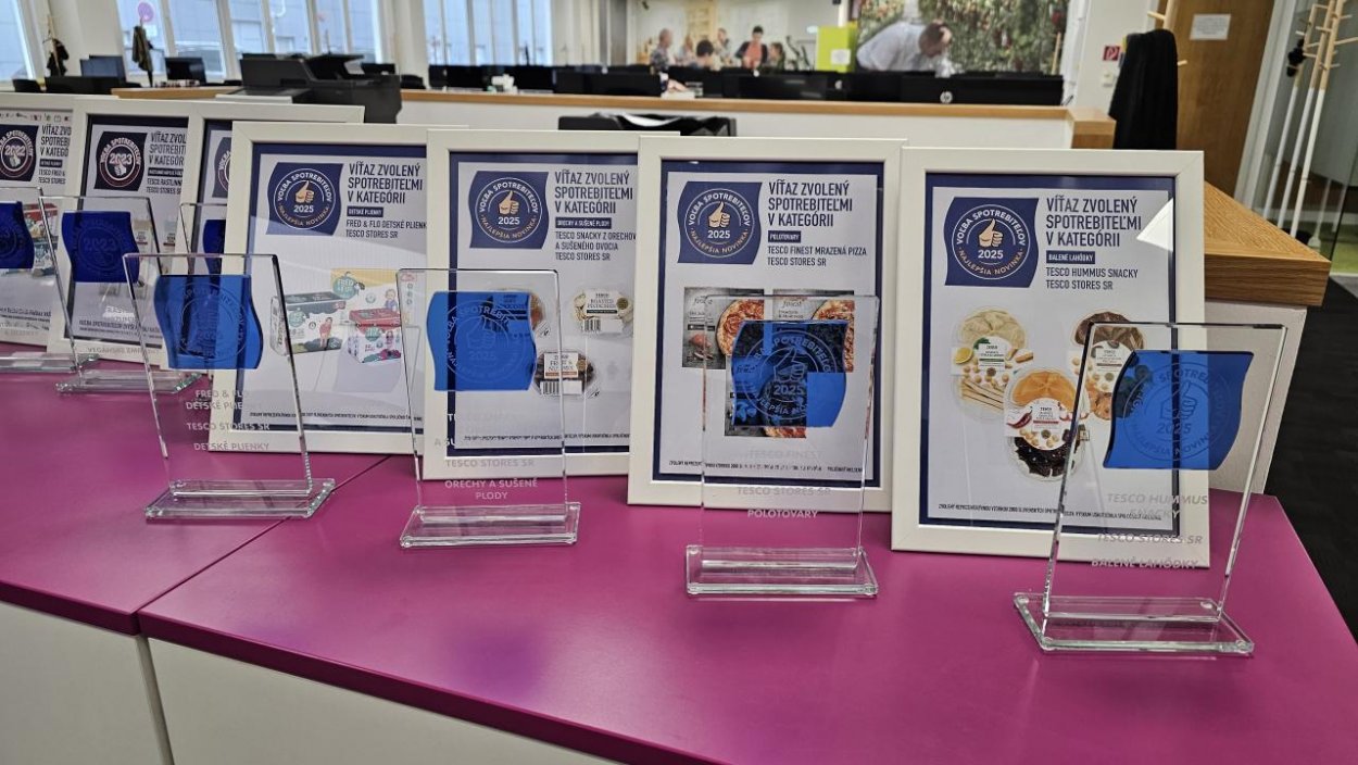 Novinky značky Tesco opäť bodovali, získali ocenenie Voľba spotrebiteľov