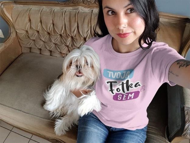 Vytvor si tričko s vlastnou potlačou pre psíčkara s fotkou psa