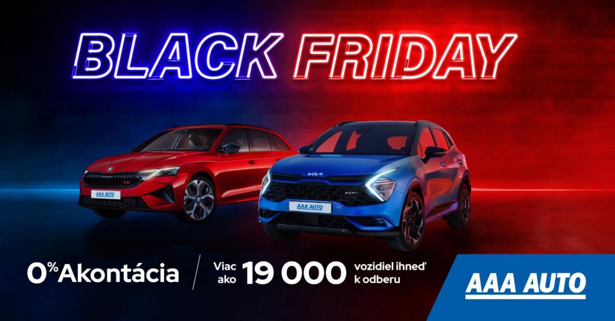 Black Friday: AAA AUTO zlacnilo 1 400 áut, zákazníci ušetria 1,2 milióna eur 