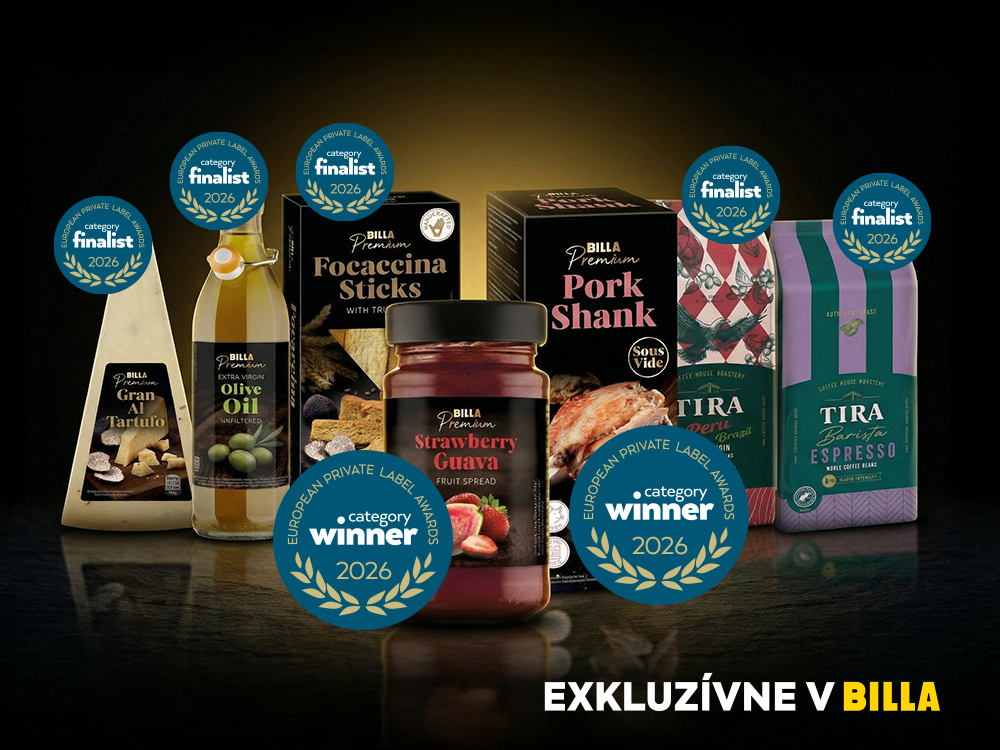 Fantastický úspech! Európsku súťaž kvality ovládli privátne značky BILLA
