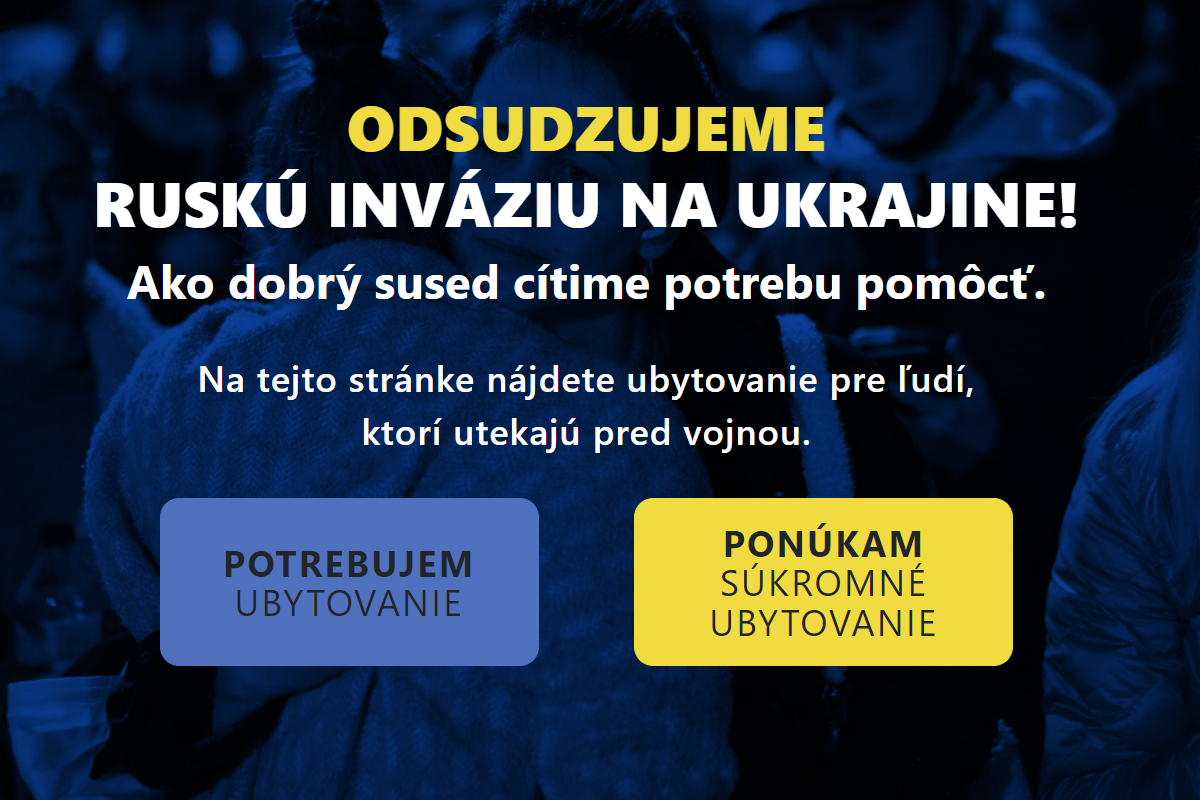 Nový slovenský web pomôže Ukrajincom s ubytovaním
