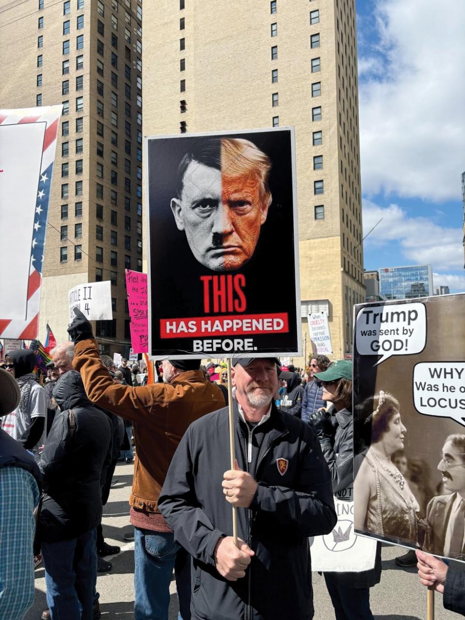 Marci Shore na proteste No Kings v Pittsburghu