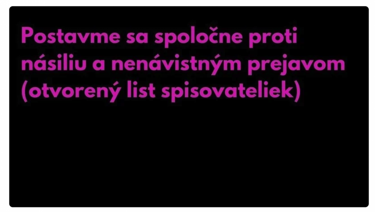 Spisovateľky proti nenávistným prejavom voči ženám