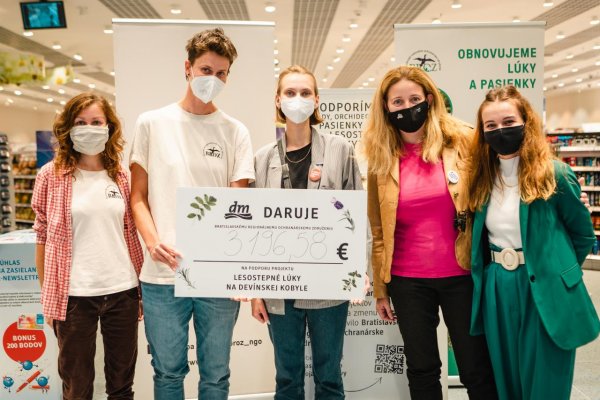 dm podporila sumou takmer 3 200 eur bratislavský klimatický projekt Lesostepné lúky Devínskej Kobyly 